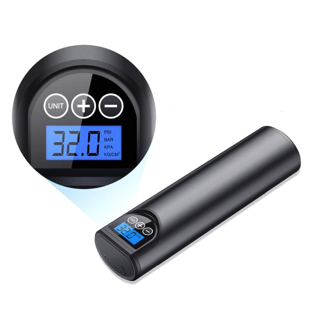 Portable Air Compressor – Electric Pump for Car Tires | Portable Pump with LED Light