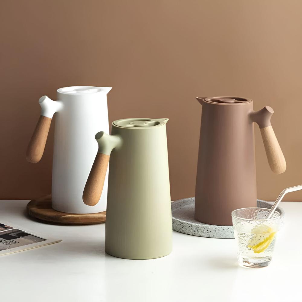 Insulated Carafe – Stylish Stainless Steel Design with Glass Inner Lining and 1 Liter Capacity 4