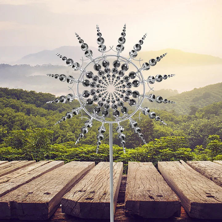 Kinetic Metal Wind Spinner – Weather Resistant Garden Decoration with 99 x 31.5 cm Dimensions 2