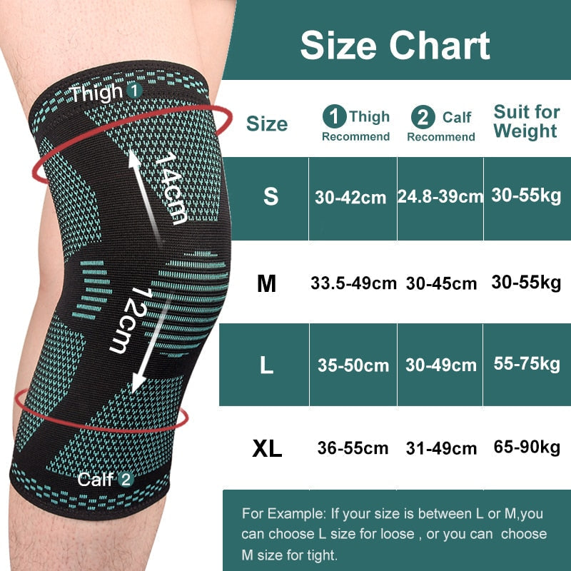 Knee Support – Comfortable Compression Sleeve – Black Fabric 8