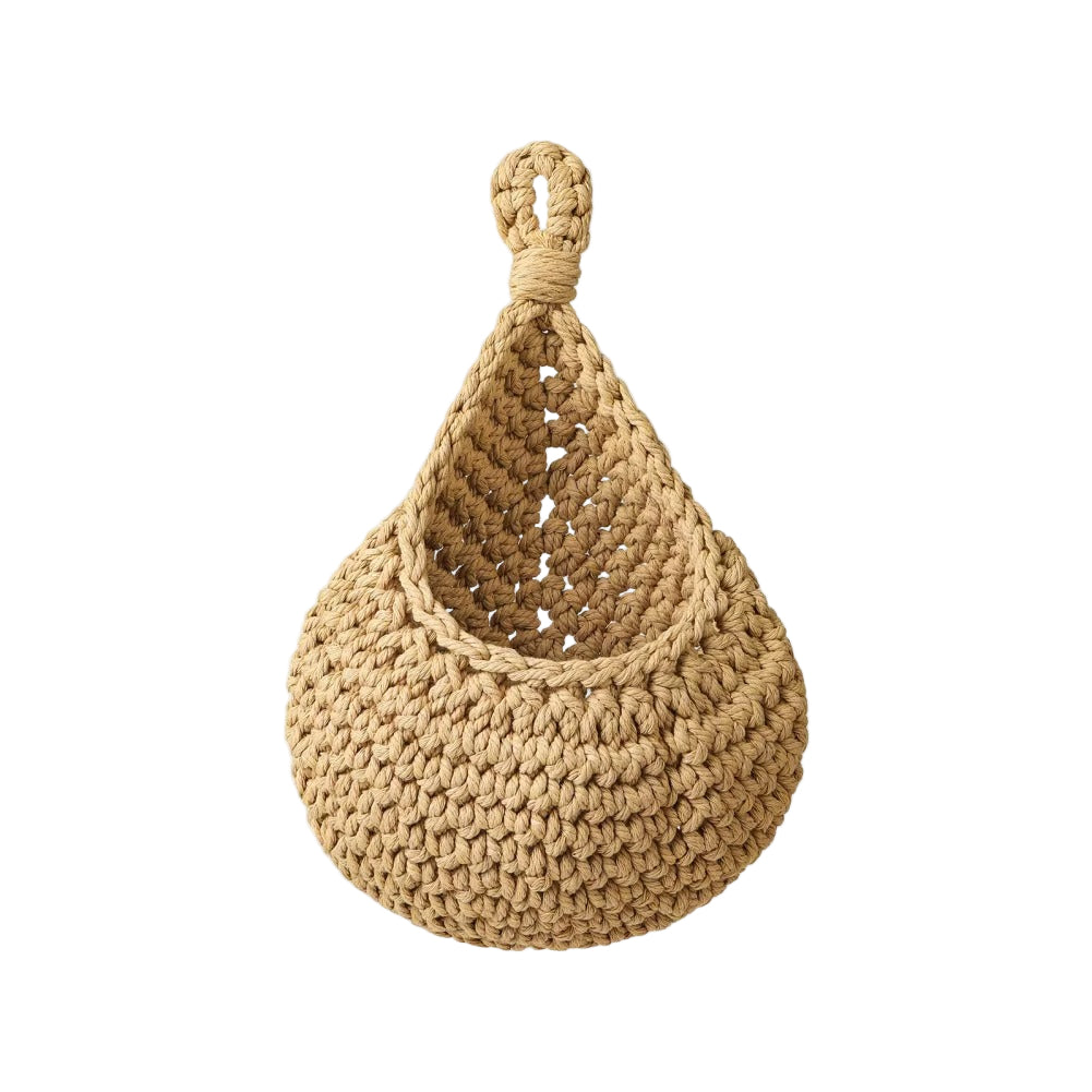 Kitchen Hanging Storage Basket – Jute Wall Organizer for Fruit & Vegetables