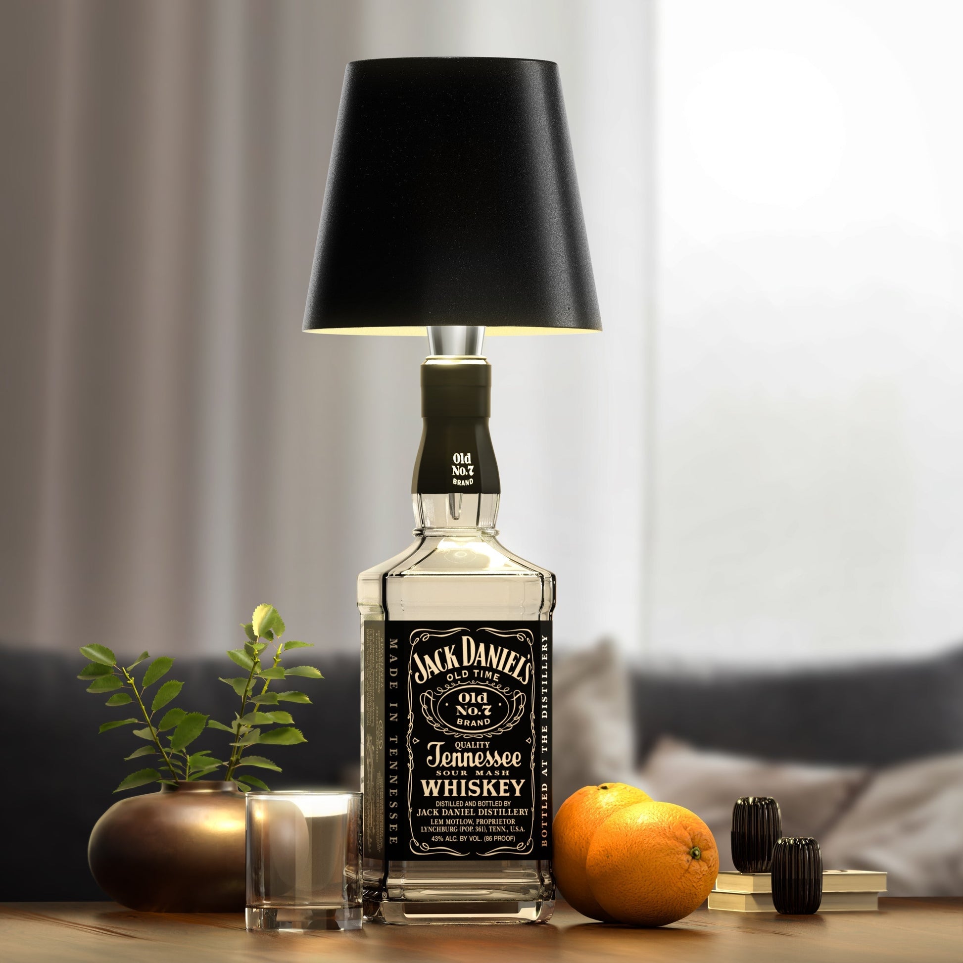 Rechargeable Bottle-Top Lamp — 3000K Warm LED, USB-C, Portable Centerpiece