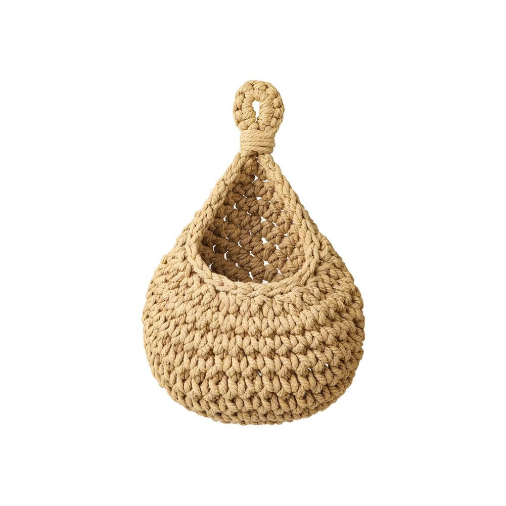 Kitchen Hanging Storage Basket – Jute Wall Organizer for Fruit & Vegetables