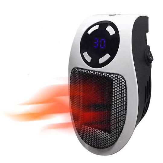 Mini Portable Space Heater — Electric Space Heater with LED Display, Smart Temp Control Timer | Quiet Fan Heater