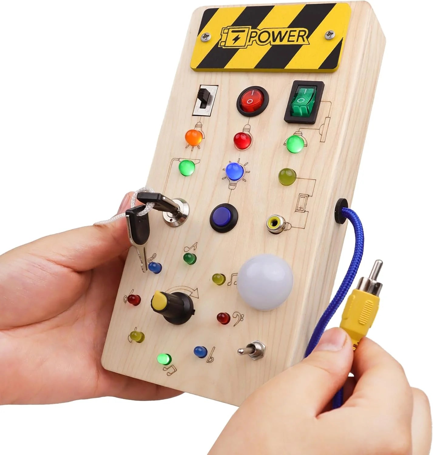 Montessori Wooden Switch Board – Educational Busy Board Toy for Toddlers