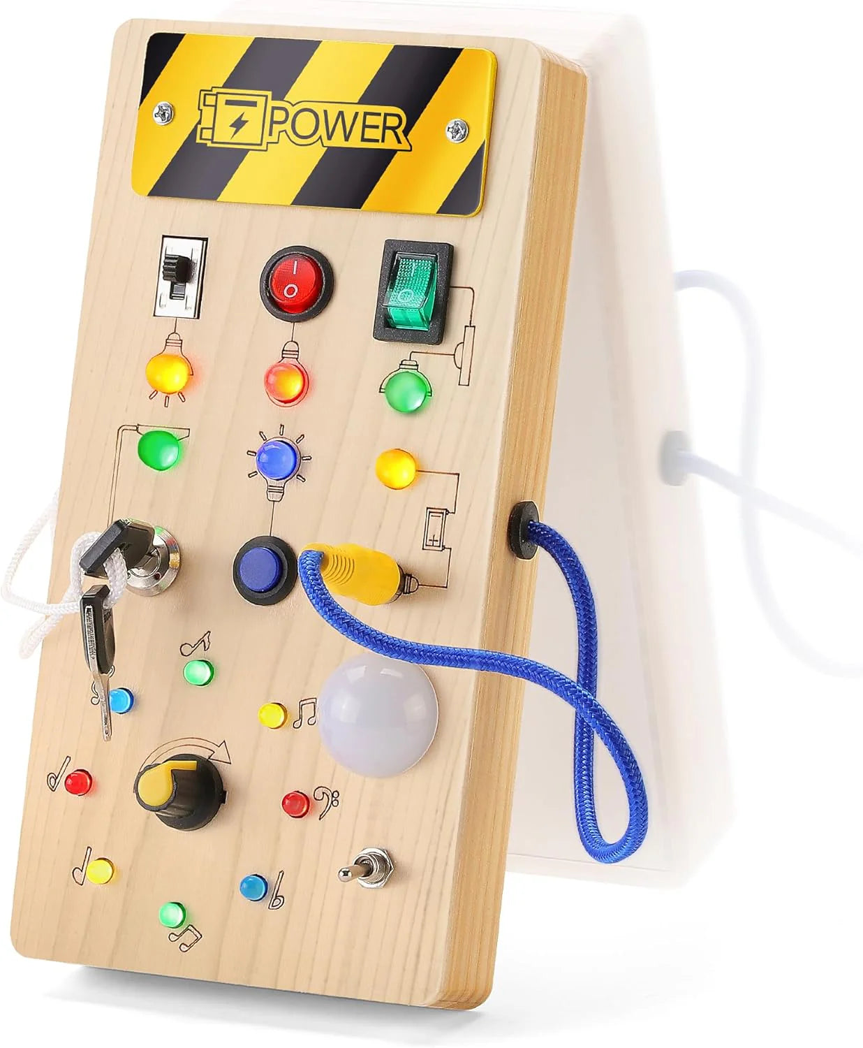 Montessori Wooden Switch Board – Educational Busy Board Toy for Toddlers