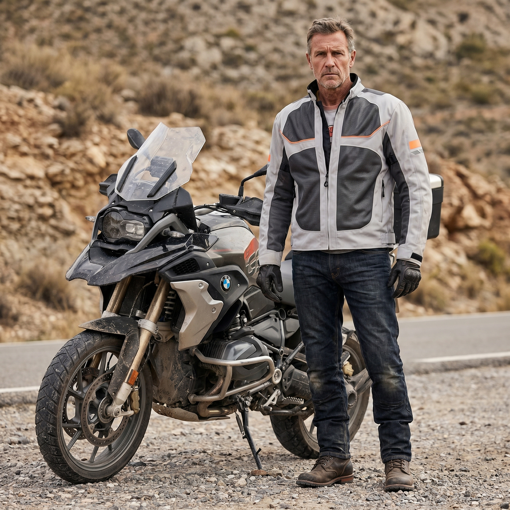 Motorcycle Jacket – Breathable Design with Protective Armor – Black 4