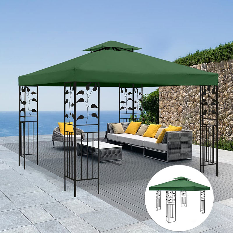 Outdoor Gazebo Canopy Replacement – 10ft x 10ft double-tier design – beige fabric 2