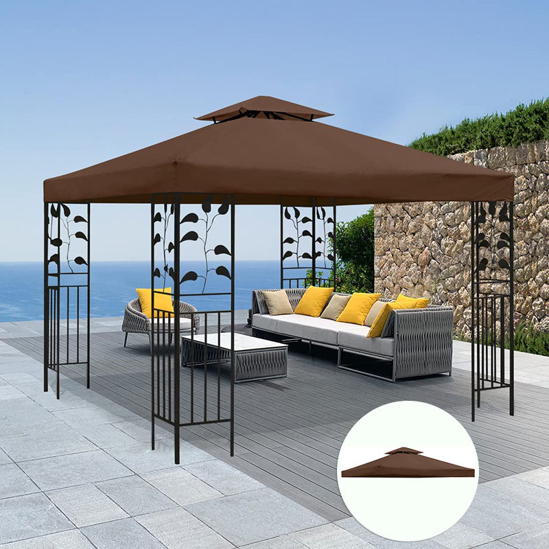 Outdoor Gazebo Canopy Replacement – 10ft x 10ft double-tier design – beige fabric 3