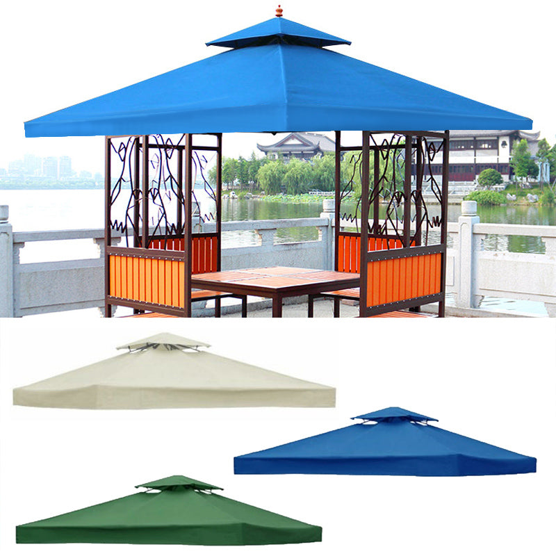 Outdoor Gazebo Canopy Replacement – 10ft x 10ft double-tier design – beige fabric 5