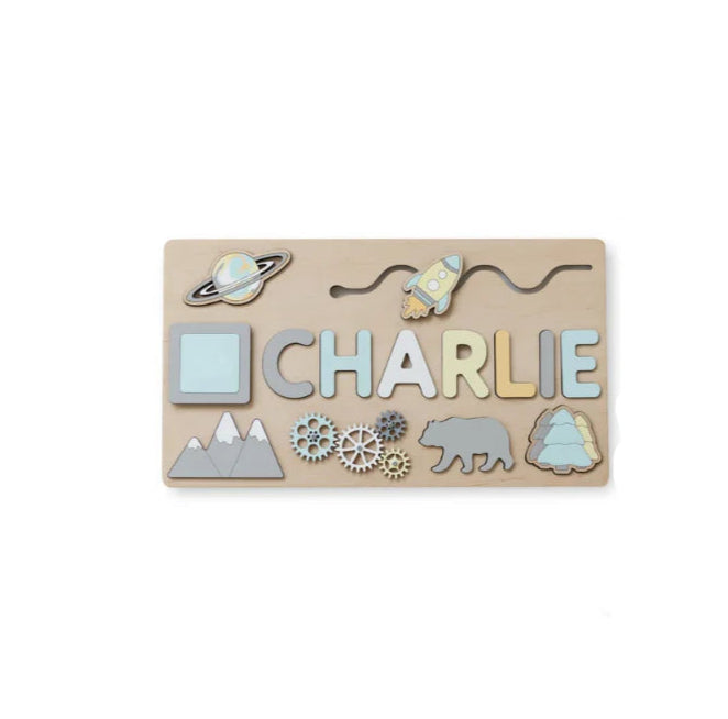 Custom Wooden Name Puzzle – Personalized Montessori Toy for Toddlers