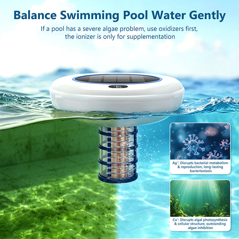 Pool Maintenance – Solar pool ionizer with eco-friendly LED lighting – plastic 1