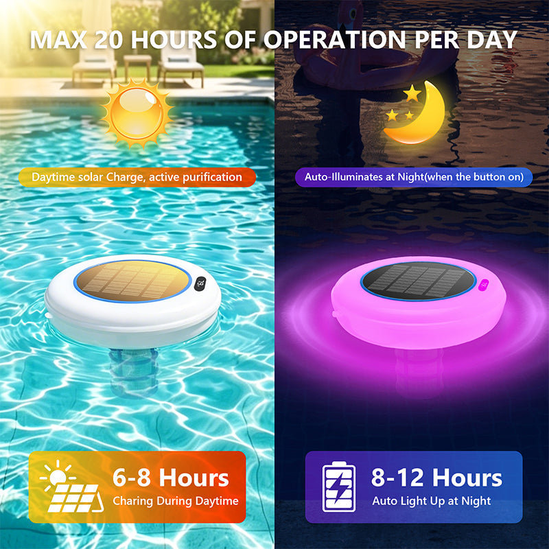 Pool Maintenance – Solar pool ionizer with eco-friendly LED lighting – plastic 4
