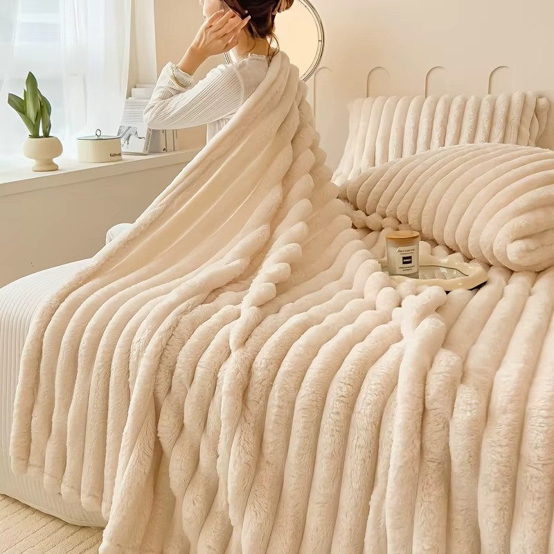Plush Throw Blanket – Ultra Soft & Cozy Couch Blanket for All Seasons
