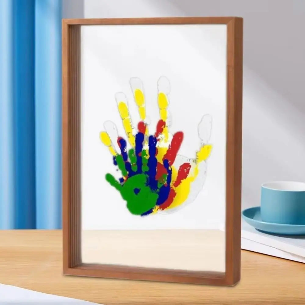 Baby Handprint & Footprint Kit – Clay Keepsake Frame with Photo Slots for Newborns & Toddlers