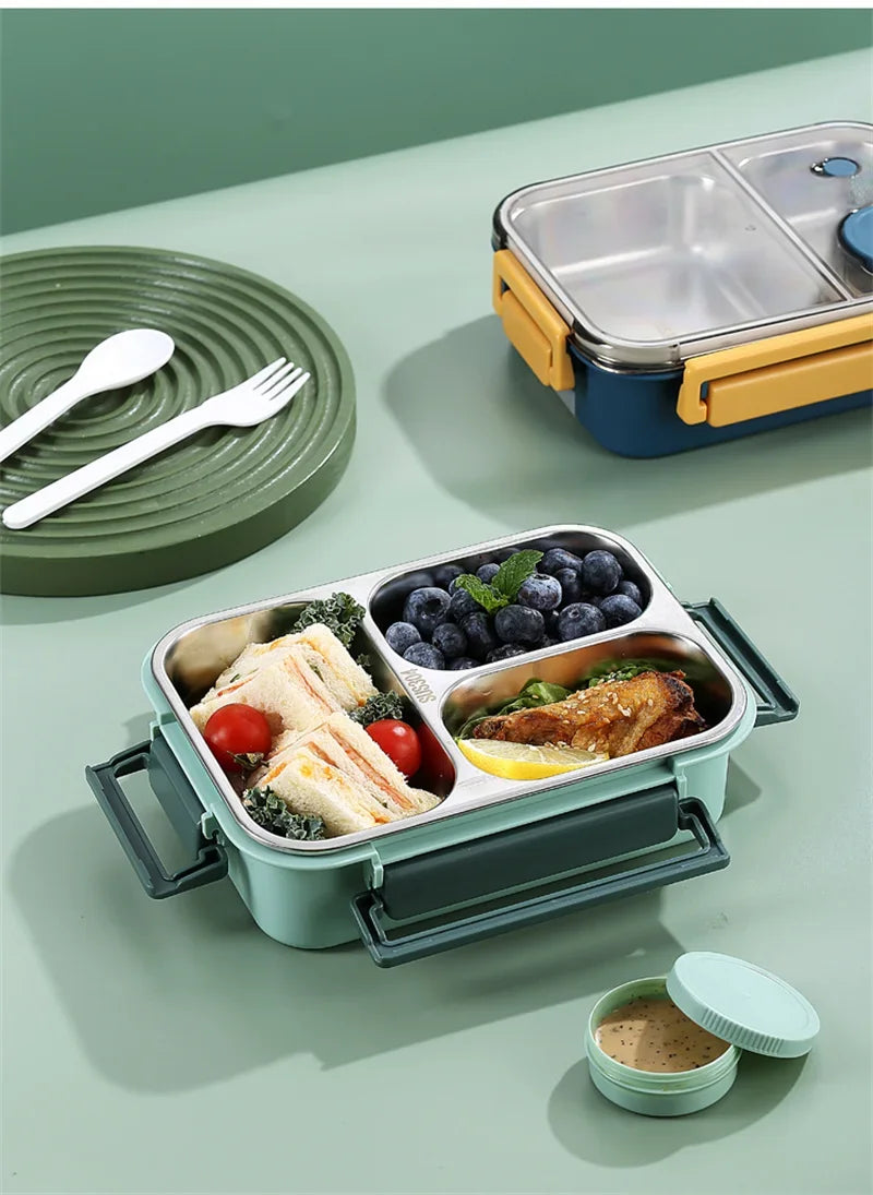Thermal Insulated Lunch Box – Stainless Steel Food Container for Work & Travel