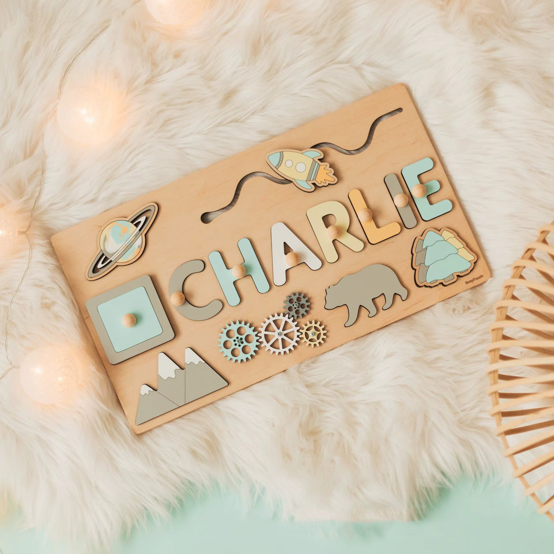 Custom Wooden Name Puzzle – Personalized Montessori Toy for Toddlers