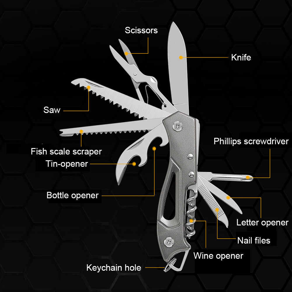 Folding Pocket Knife – 14-in-1 Camping Multi-Tool