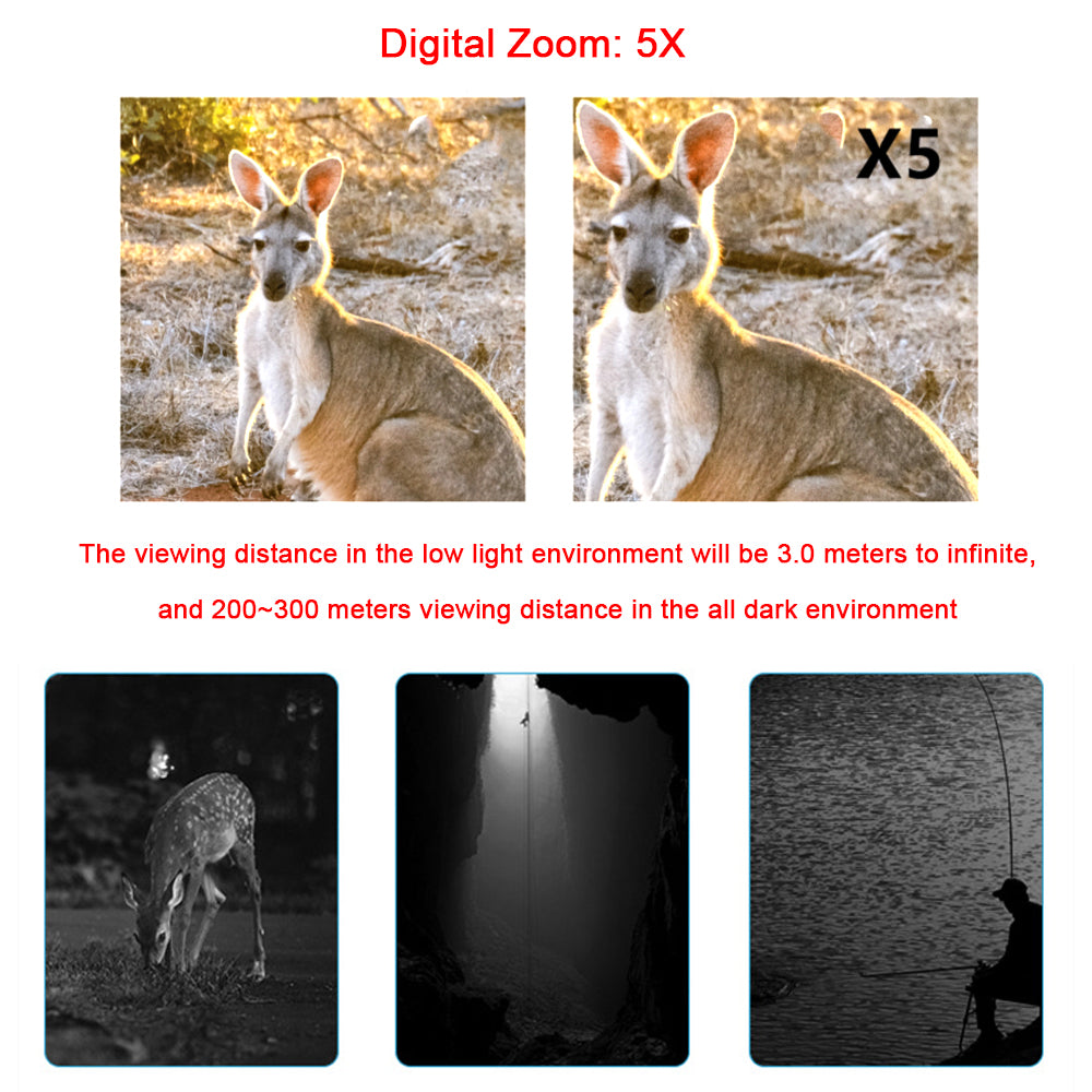 Night Vision Monocular – Digital Infrared with 1080P Photo & Video