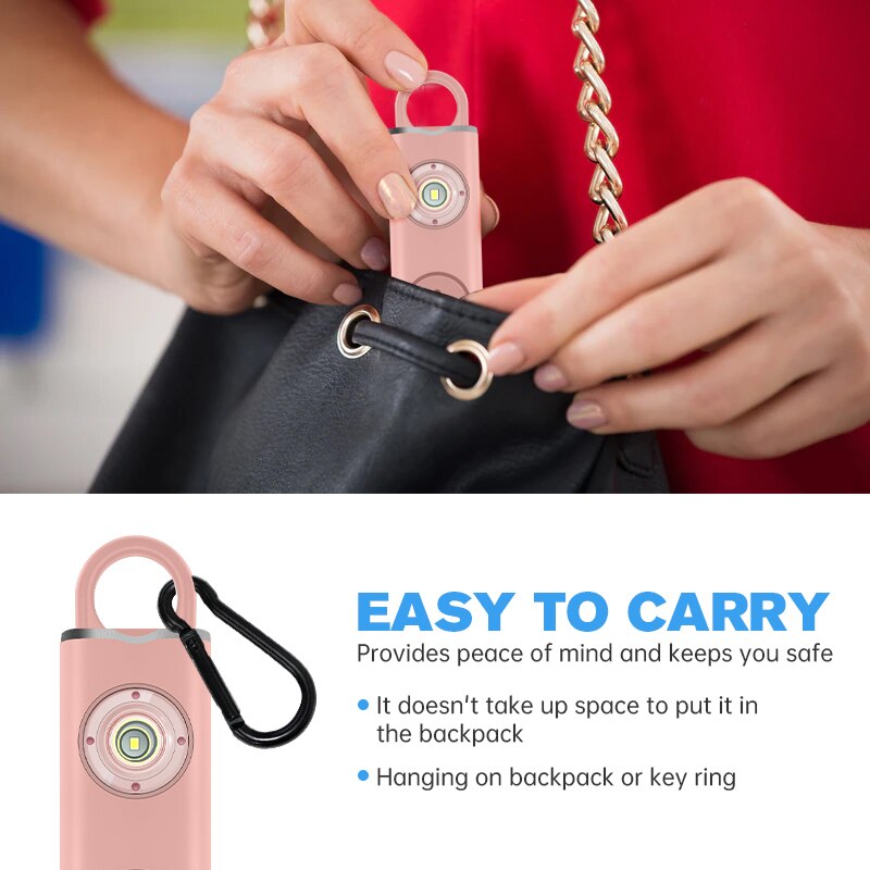 Safety Alarm Keychain – 130dB Personal Alarm with LED Flashlight