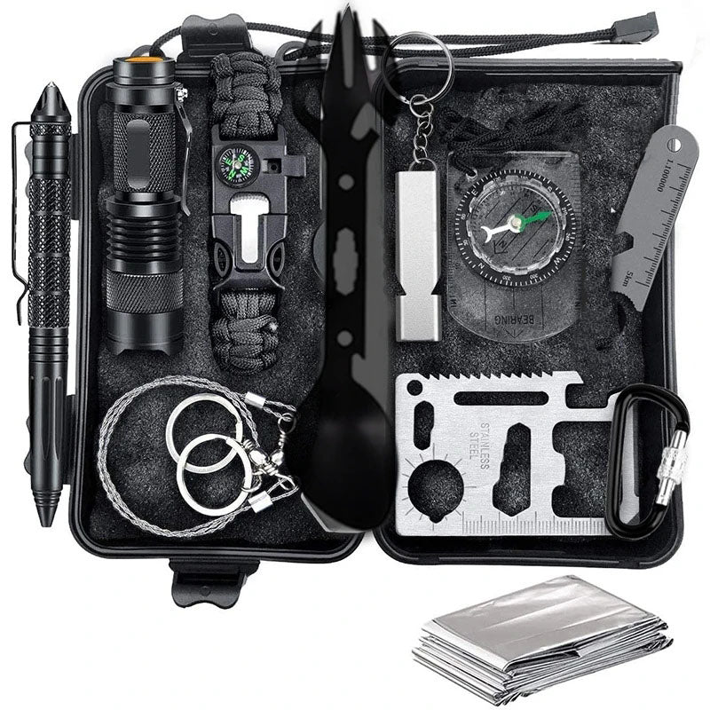Survival Kit – 12-Piece Camping & Emergency Gear Set