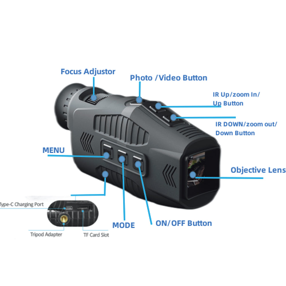Night Vision Monocular – Digital Infrared with 1080P Photo & Video