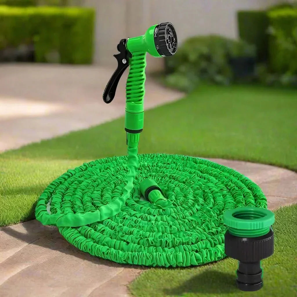 Expandable Garden Hose – Kink-Free Flexible Water Hose with 7-Function Spray Nozzle