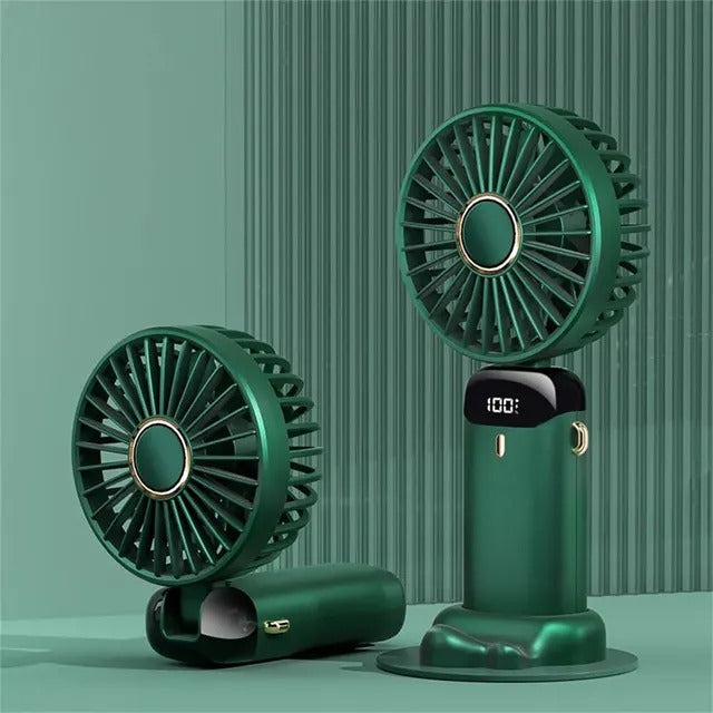 Portable Fan – Mini Handheld Personal Fan with LED Display & 5 Speeds