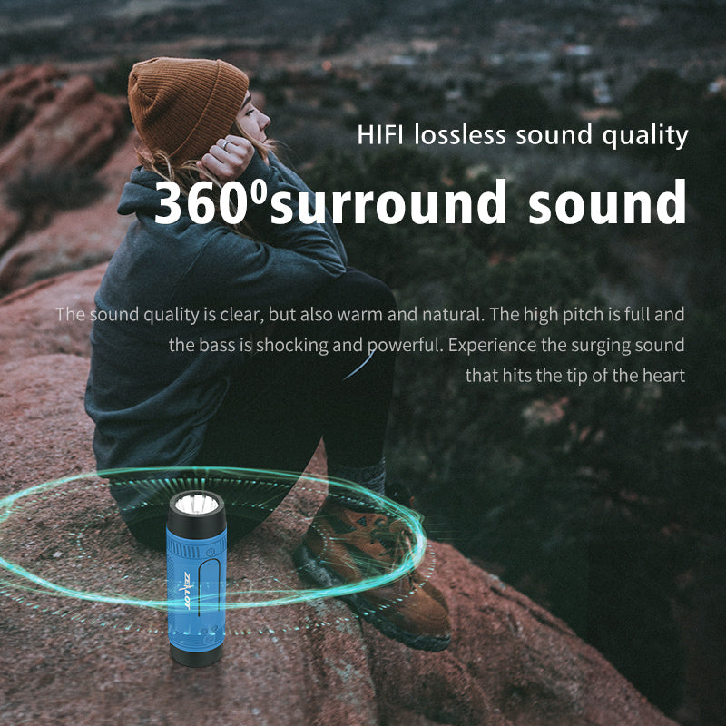 Bike Light Speaker – Bluetooth Speaker with Power Bank & Flashlight