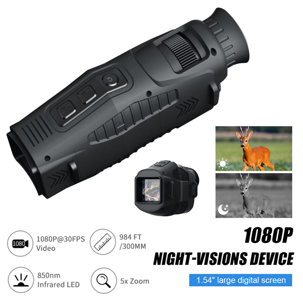 Night Vision Monocular – Digital Infrared with 1080P Photo & Video