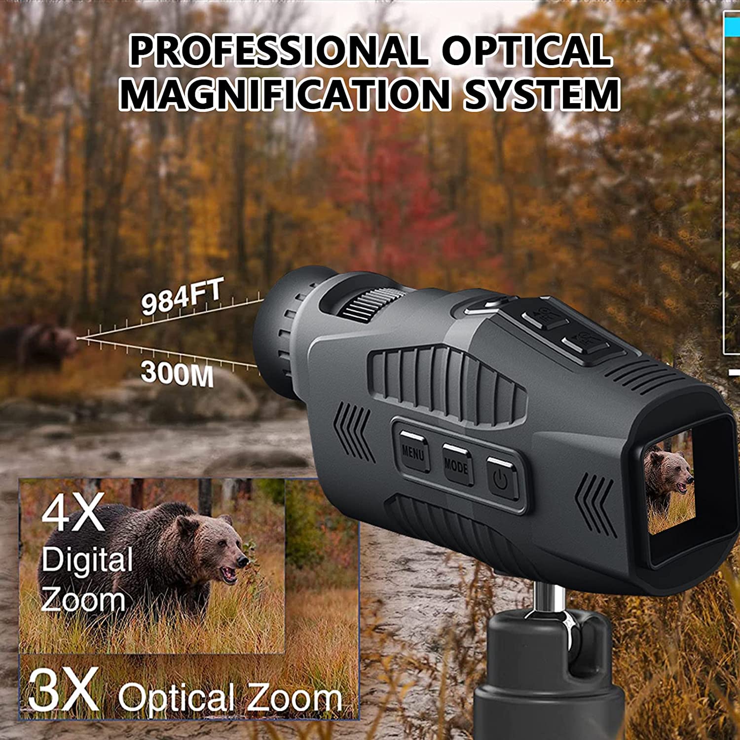 Night Vision Monocular – Digital Infrared with 1080P Photo & Video