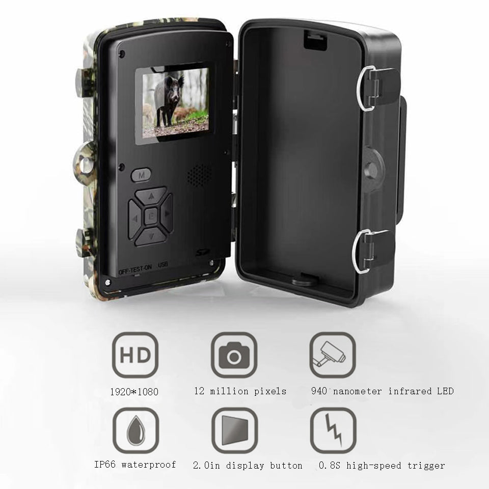 Wildlife Camera – HD Trail Camera with LCD Screen & Time-Lapse