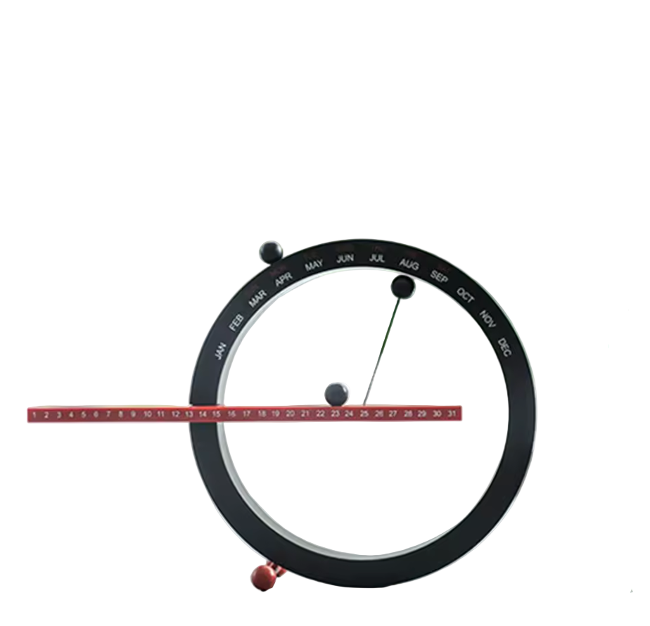 Magnetic Perpetual Desk Calendar — Minimalist Reusable Date Tracker