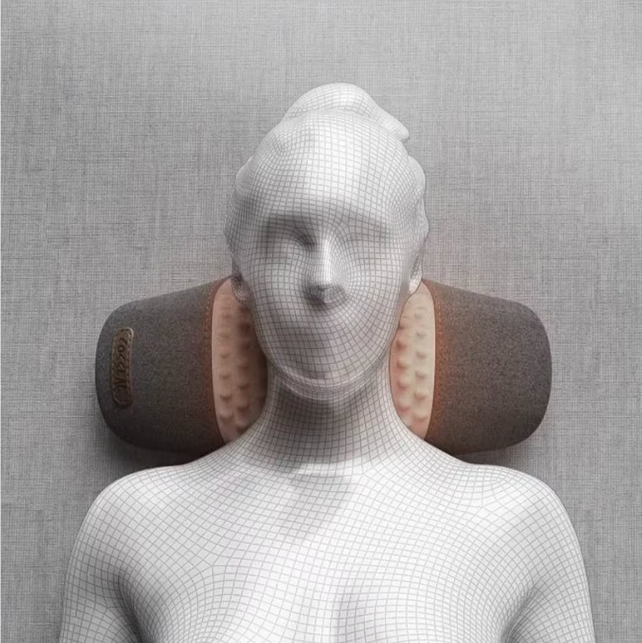 Heated Neck Massage Pillow – Memory Foam with Vibration Modes– Support, Heat & Traction.