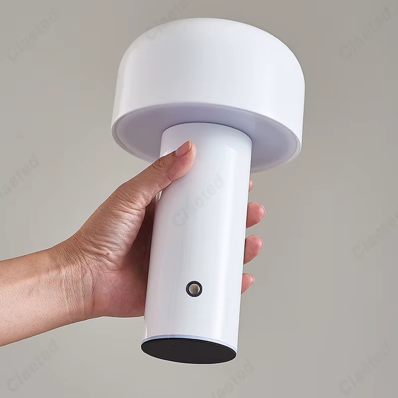 LED Mushroom Touch Table Lamp – Rechargeable USB Modern Bedside Light