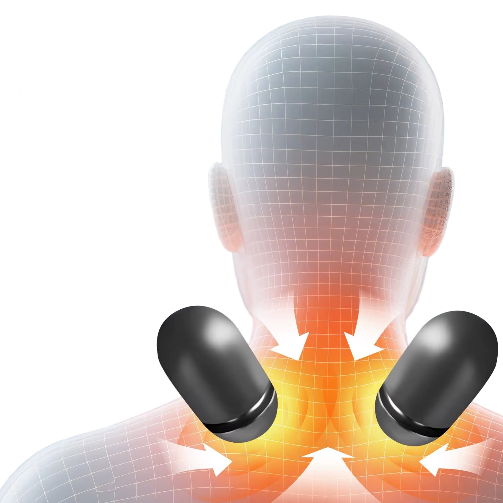 Heated Neck Massage Pillow – Memory Foam with Vibration Modes– Support, Heat & Traction.