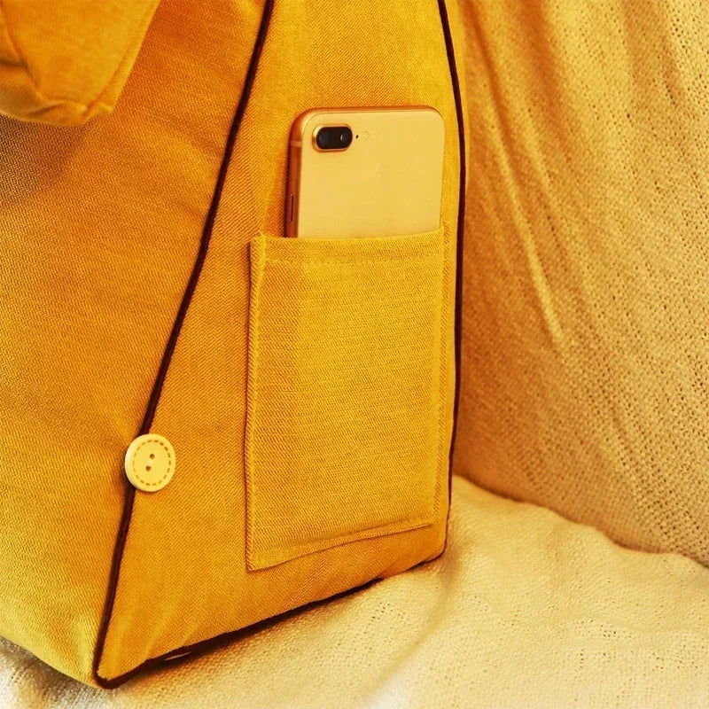 Reading Pillow – Wedge Backrest with Side Pocket