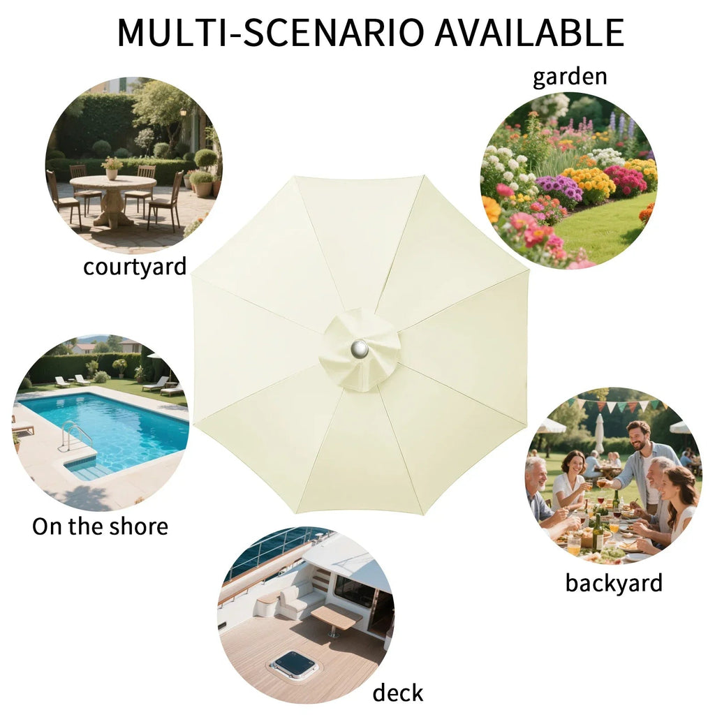 Patio Umbrella Replacement Canopy – UV & Water-Resistant