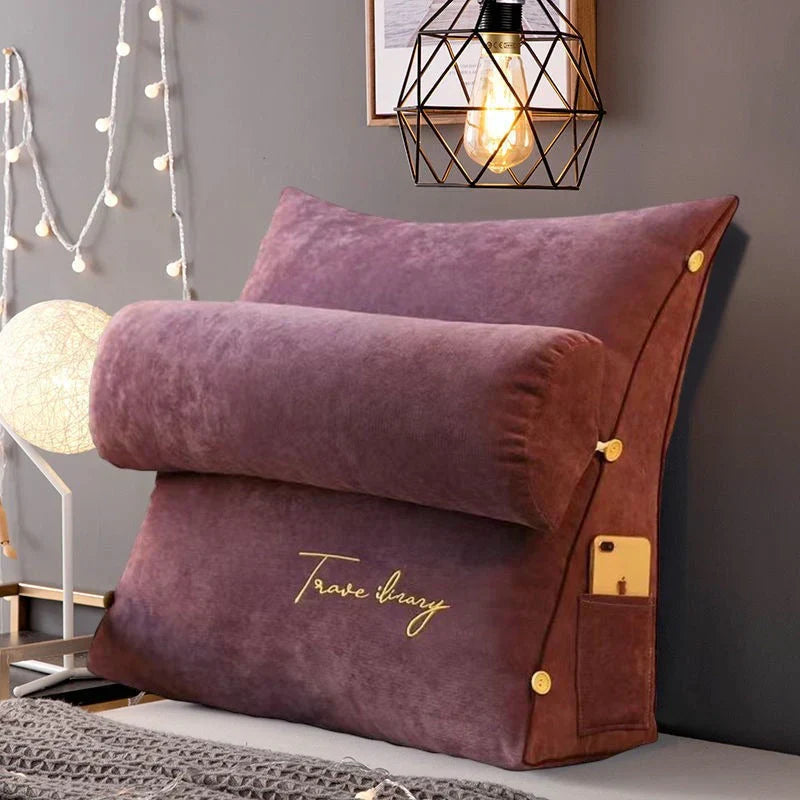 Wedge-Shaped Support Pillow – Ergonomic Design with Side Pocket for Back and Neck Relief 2