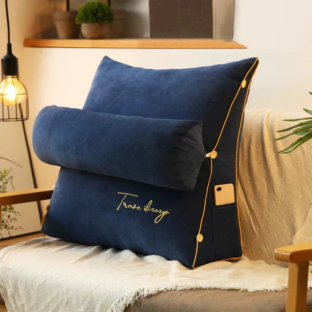 Wedge-Shaped Support Pillow – Ergonomic Design with Side Pocket for Back and Neck Relief 7
