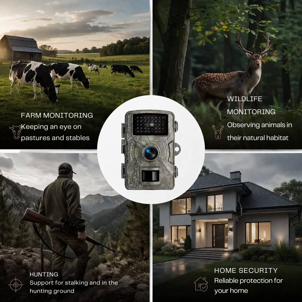 Wildlife Camera – HD Trail Camera with LCD Screen & Time-Lapse