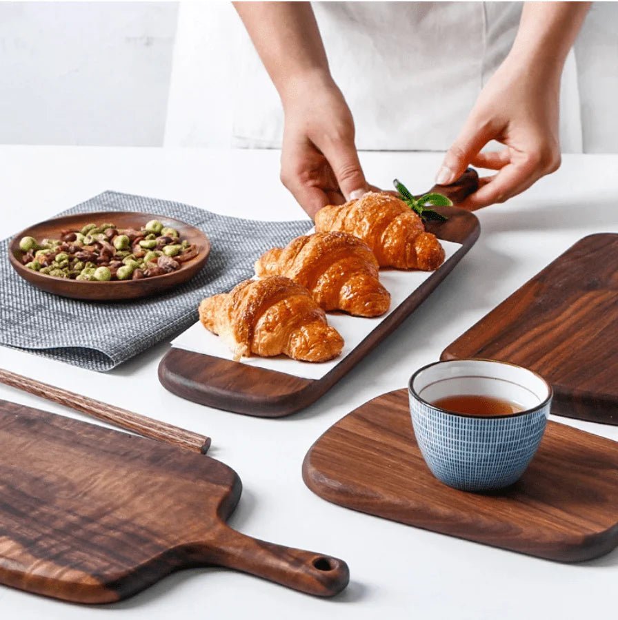 Wood Cutting Board – Premium Black Walnut with Multiple Sizes for Chopping and Serving 4