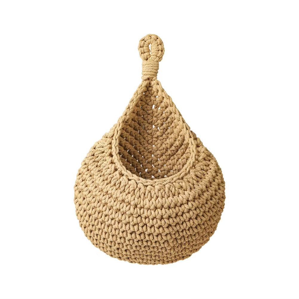 Kitchen Hanging Storage Basket – Jute Wall Organizer for Fruit & Vegetables