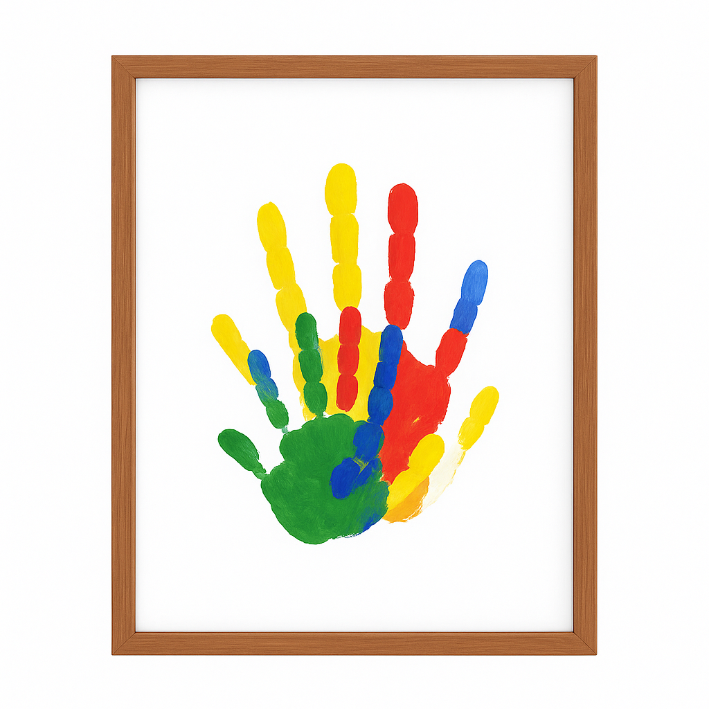 Baby Handprint & Footprint Kit – Clay Keepsake Frame with Photo Slots for Newborns & Toddlers