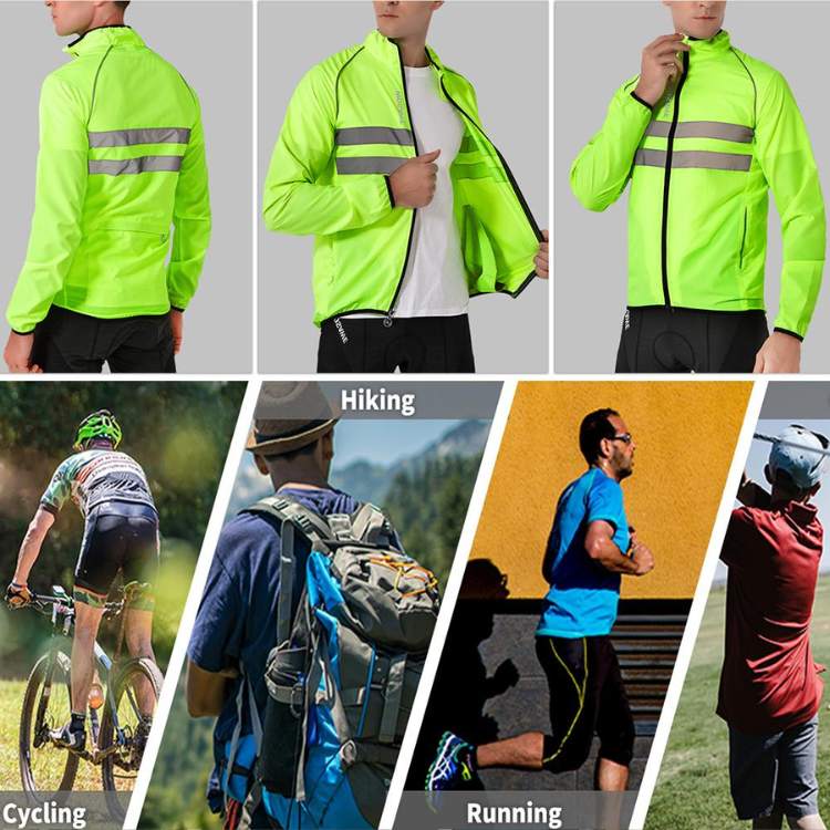 Packable Rain Jacket – Windproof Windbreaker for Running, Biking & Cycling