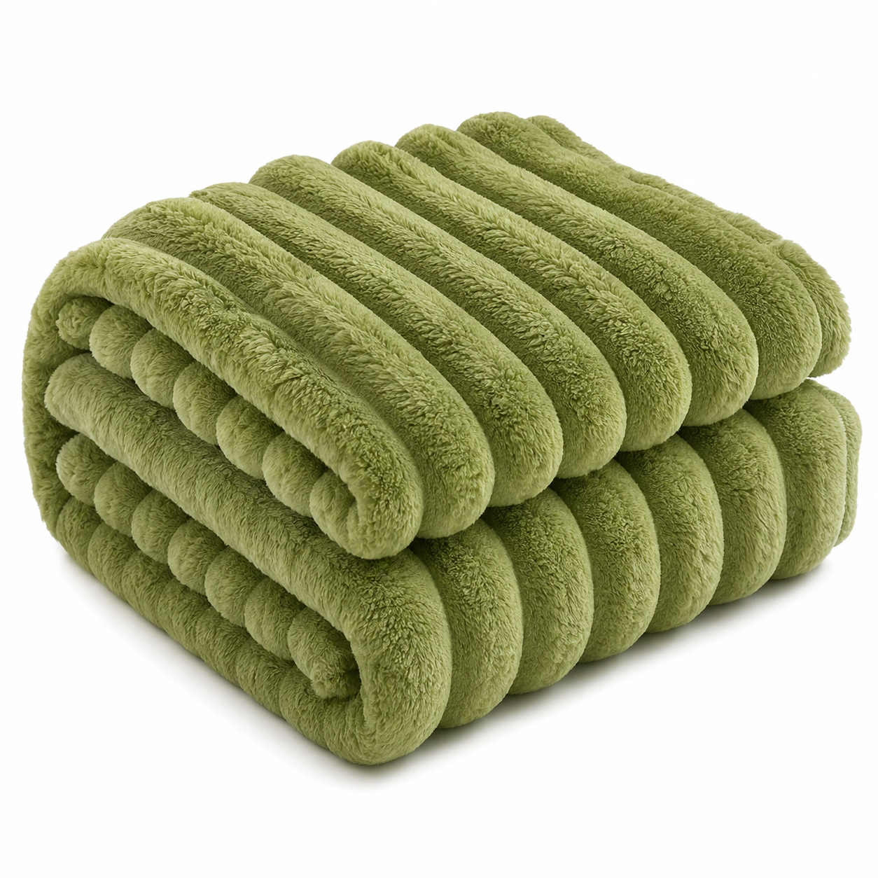 Plush Throw Blanket – Faux Rabbit Fur, 1 or 3 Piece Set