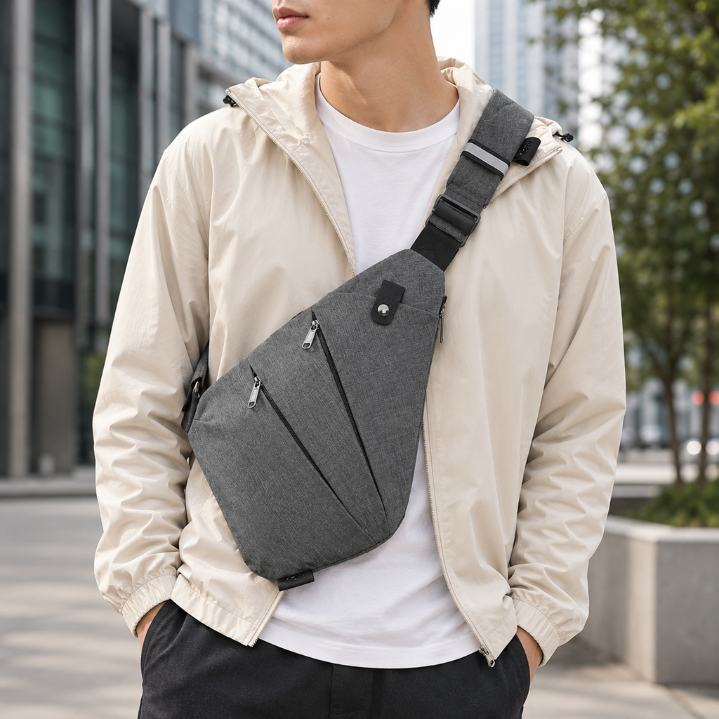 Anti-Theft Crossbody Bag – Waterproof Travel Sling Bag with RFID Protection
