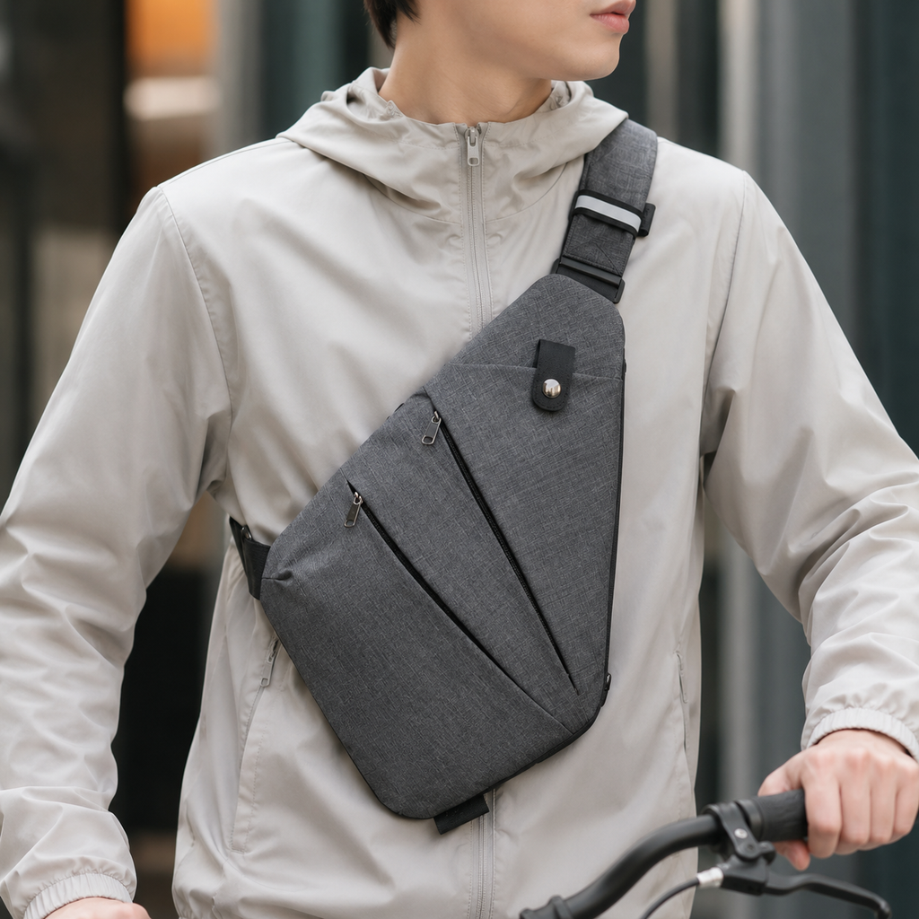Anti-Theft Crossbody Bag – Waterproof Travel Sling Bag with RFID Protection