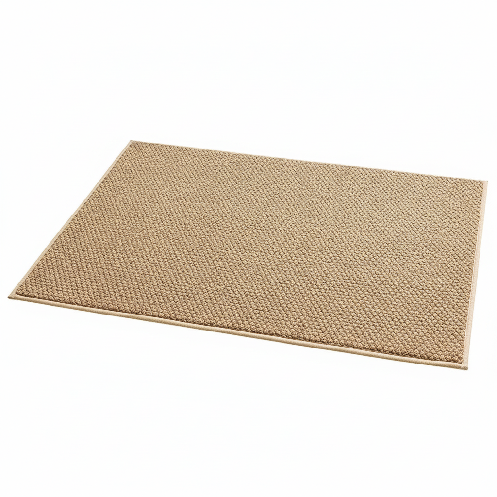 Beige Doormat White Background