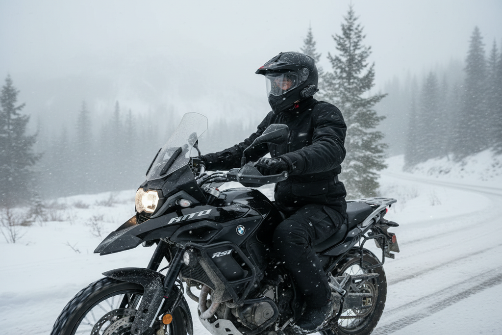 Black Gloves Snowy Mountain